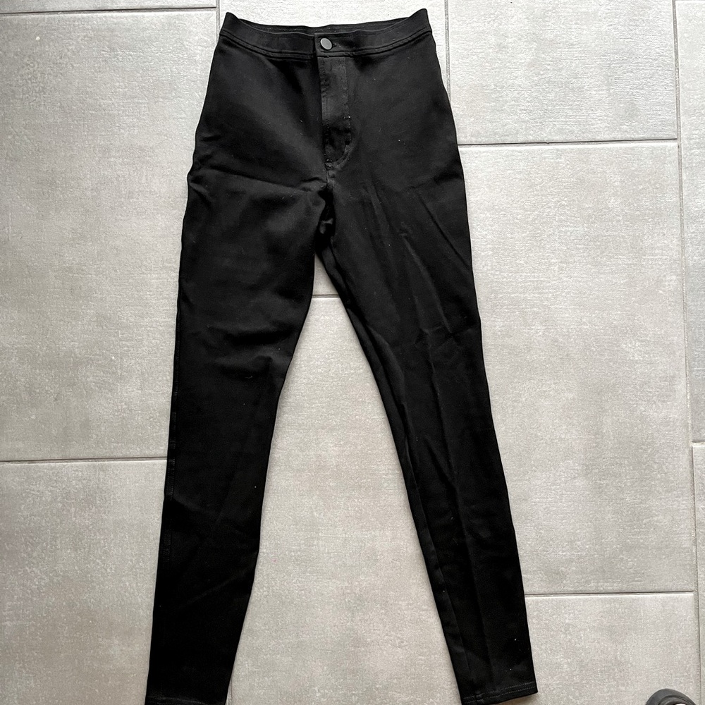 American Apparel S High Waisted Black Stretchy Pants
